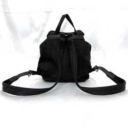 Prada Backpack Black Tessuto f-20417 Nylon Leather PRADA Triangle Men's Women's