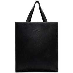 Hermes tote bag Lucy GM black f-20525 leather □C stamp HERMES stitching self-standing a4