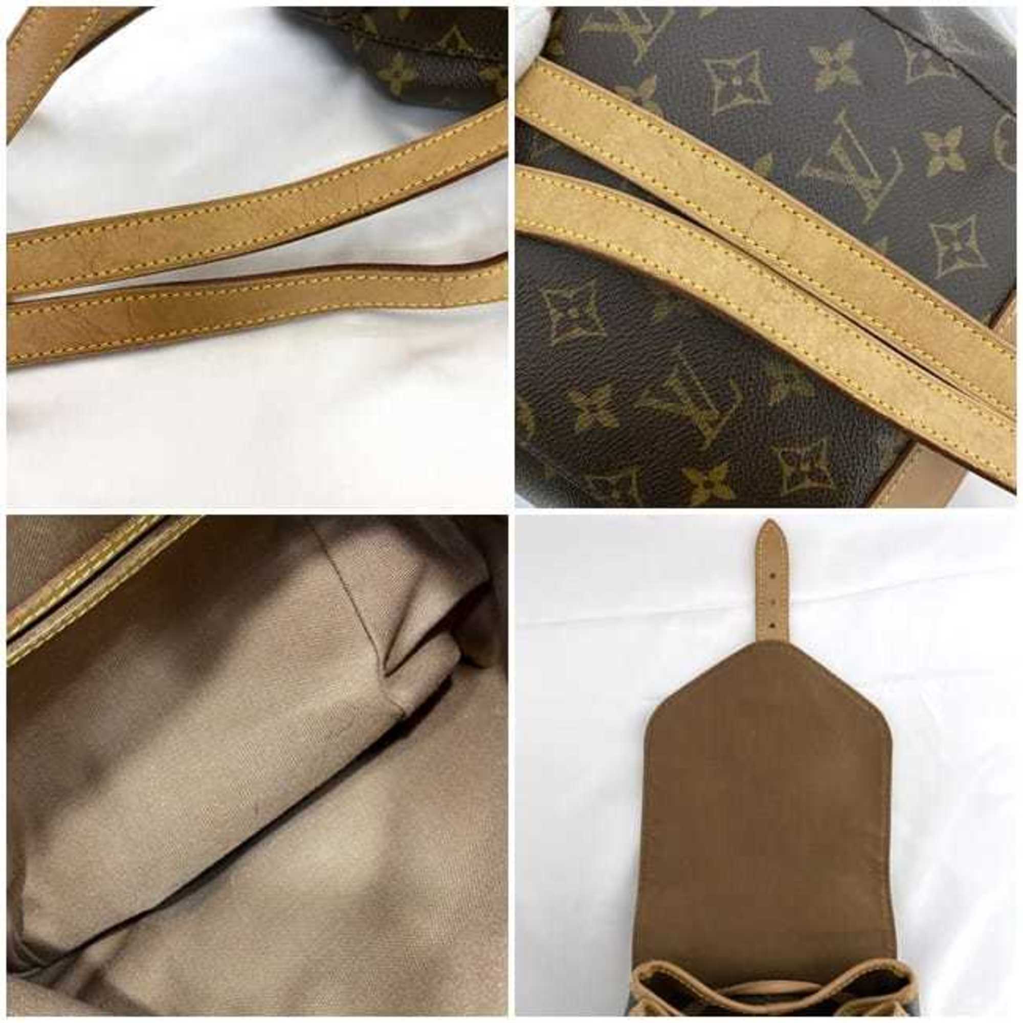 Louis Vuitton Backpack Montsouris MM Brown Monogram M51136 f-20472 Canvas Tanned Leather SP1907 LOUIS VUITTON Flap Belt