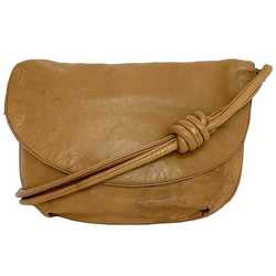 LOEWE Bag Camel Brown Anagram ec-20303 Flap Nappa Leather Soft Women's