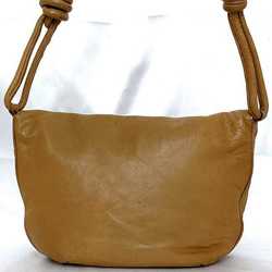 LOEWE Bag Camel Brown Anagram ec-20303 Flap Nappa Leather Soft Women's