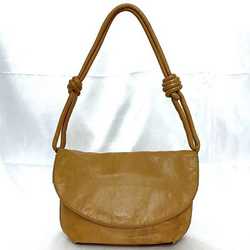 LOEWE Bag Camel Brown Anagram ec-20303 Flap Nappa Leather Soft Women's