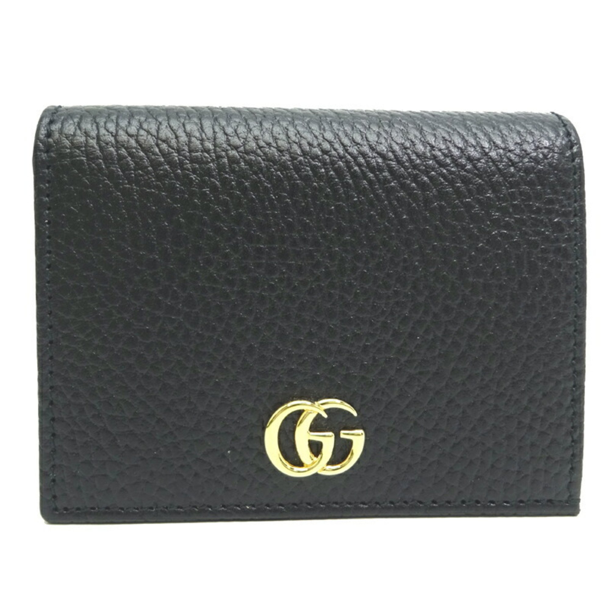Gucci GG Marmont Bifold Wallet Women's 456126 Leather Black