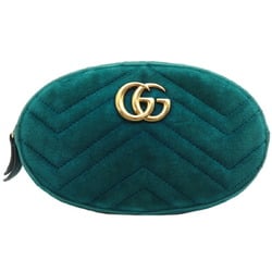 Gucci GG Marmont Women's Waist Bag 476434 Suede Green
