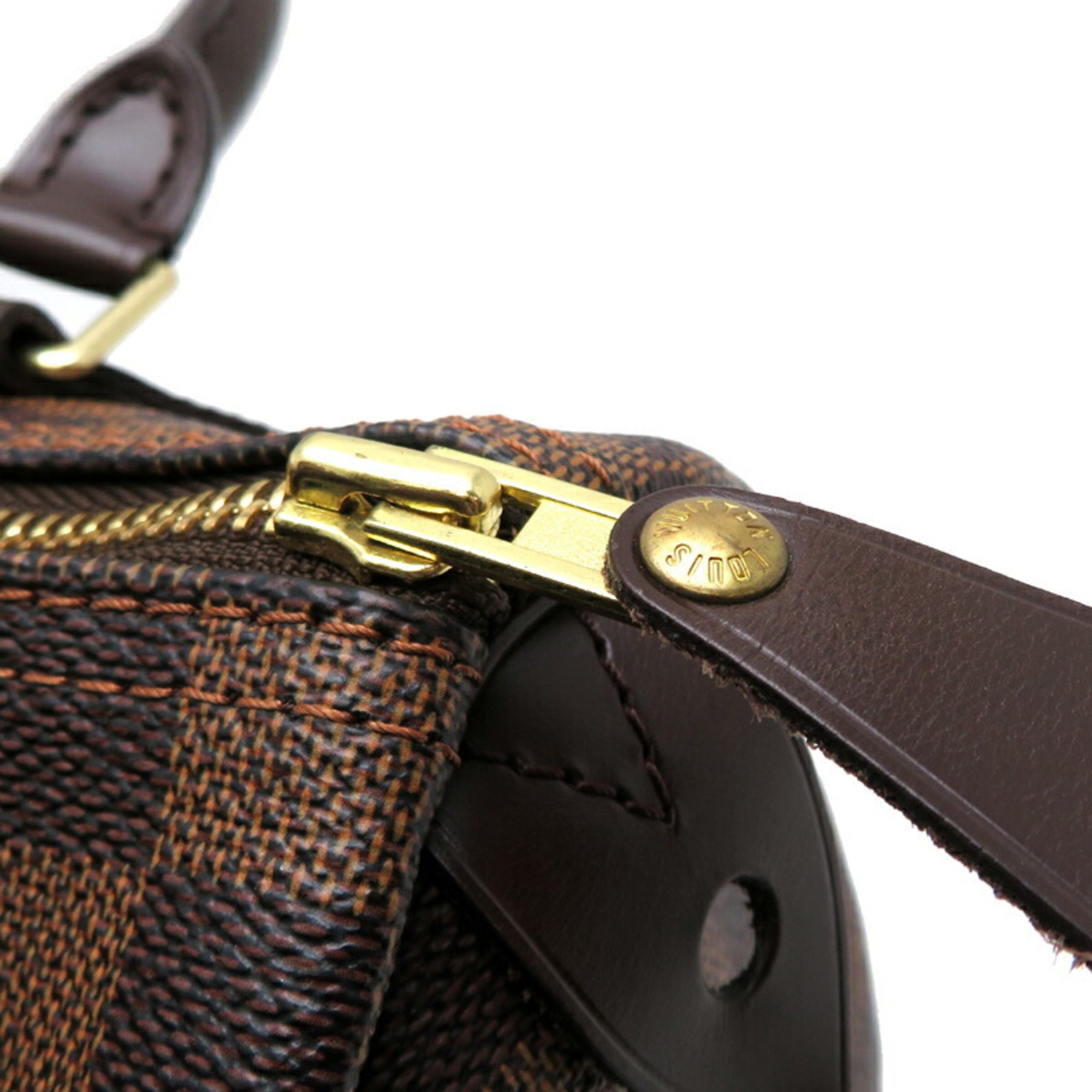 Louis Vuitton Speedy 25 Women's Handbag N41532 Damier Ebene (Brown)
