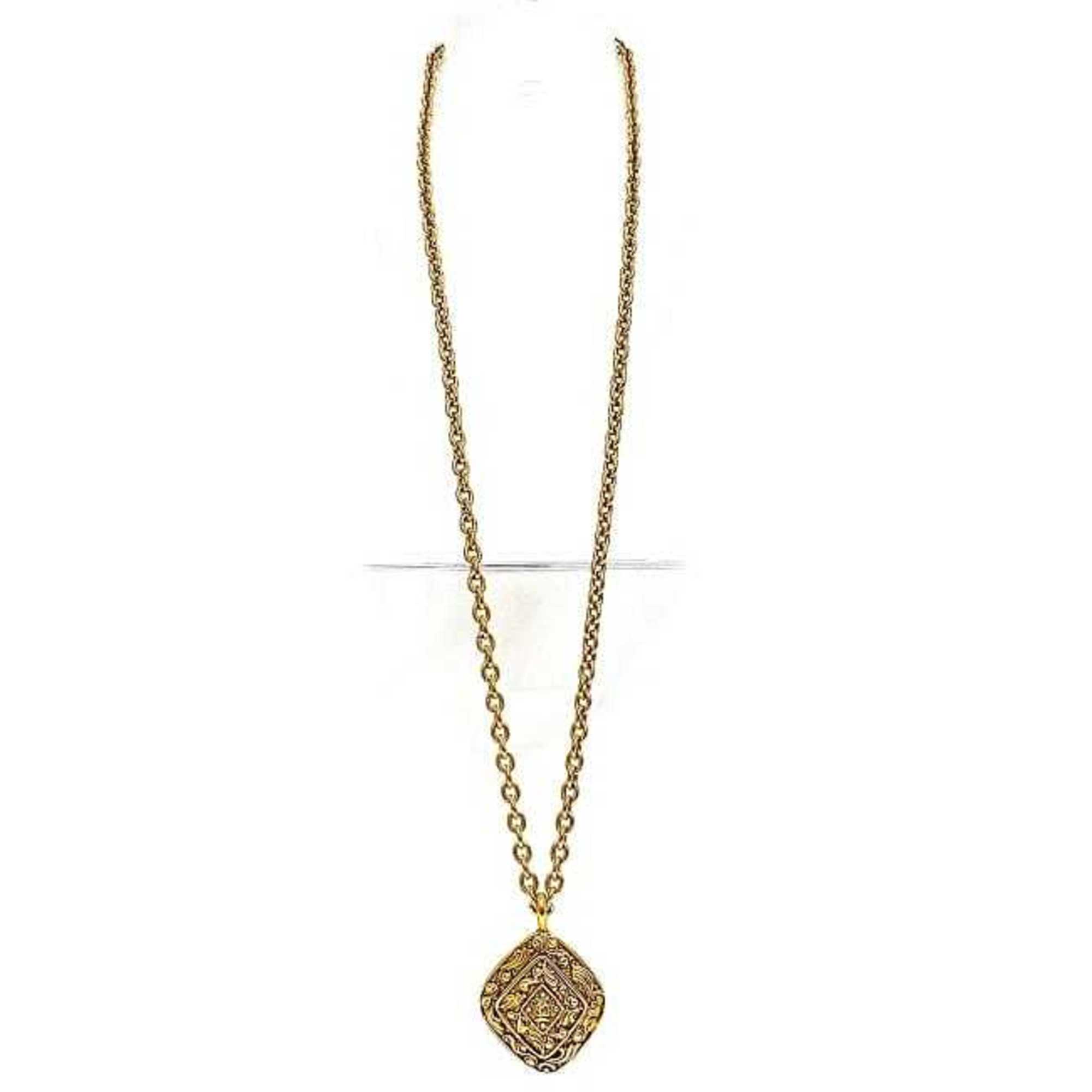 Chanel Necklace Gold f-20510 Long GP CHANEL Coco Mark Diamond Chain Women's