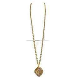 Chanel Necklace Gold f-20510 Long GP CHANEL Coco Mark Diamond Chain Women's