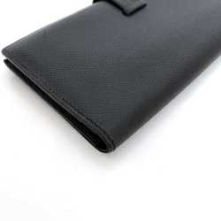 Hermes Bi-fold Long Wallet Bearn Black f-20503 Leather Togo 〇Z Stamp HERMES Women's