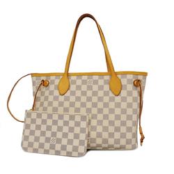 Louis Vuitton Tote Bag Damier Azur Neverfull PM N40605 White Women's