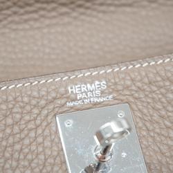 Hermes handbag Kelly 32 J stamp Taurillon Clemence Etoupe for women