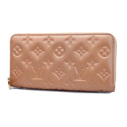 Louis Vuitton Long Wallet Monogram Embossed Zippy M81708 Rose Gold Women's