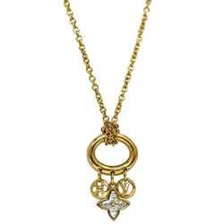 Louis Vuitton Necklace Collier My Blooming Strass Gold Clear Stone M00592 f-20380 Monogram Flower GP VA1221 LOUIS VUITTON Swing