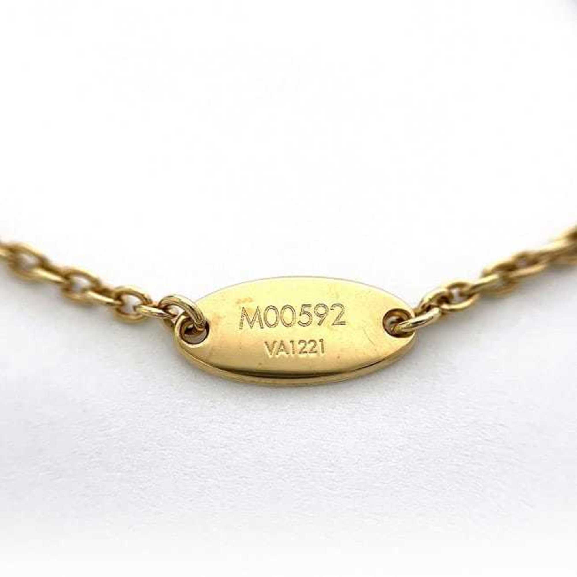 Louis Vuitton Necklace Collier My Blooming Strass Gold Clear Stone M00592 f-20380 Monogram Flower GP VA1221 LOUIS VUITTON Swing