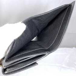 Gucci Bi-fold Wallet Black 035 2184 2094 5 ec-20423 Leather GUCCI Silver metal fittings Folding wallet Compact G Men's Women's