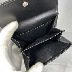 Gucci Bi-fold Wallet Black 035 2184 2094 5 ec-20423 Leather GUCCI Silver metal fittings Folding wallet Compact G Men's Women's