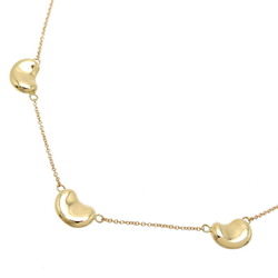 Tiffany Elsa Peretti Beans 3P Women's Necklace K18 Yellow Gold