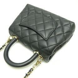Chanel Matelasse Women's Handbag AS2215 Caviar Skin Black