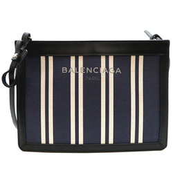 Balenciaga Pochette Women's Shoulder Bag 339937 Canvas Navy