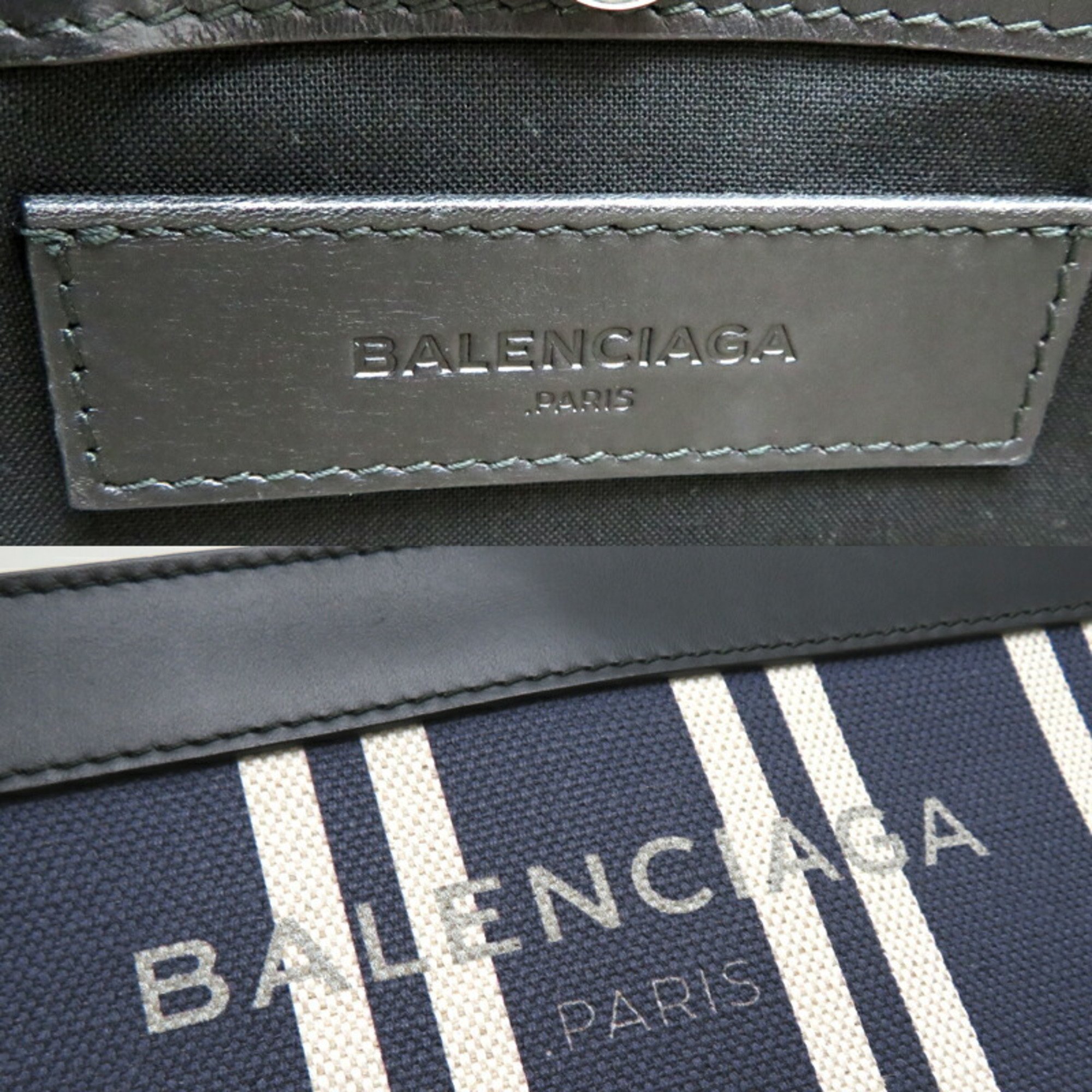 Balenciaga Pochette Women's Shoulder Bag 339937 Canvas Navy