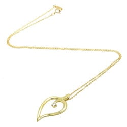 Tiffany Leaf Heart Diamond Women's Necklace 750 Yellow Gold