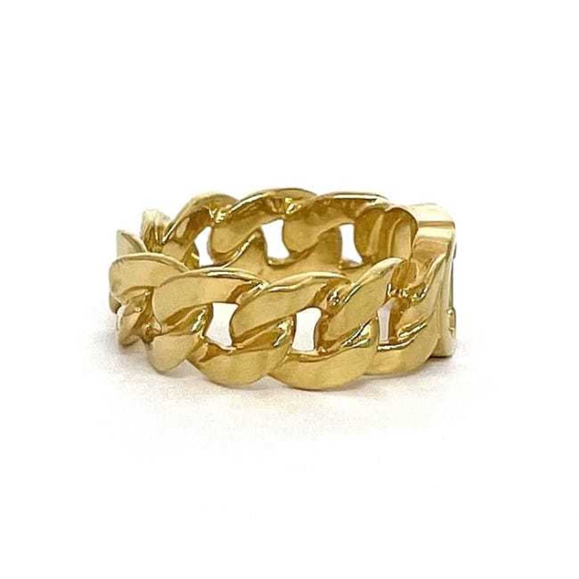Christian Dior Ring Gold ec-20379 Chain Size 10 GP Ladies Finger