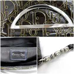 Christian Dior Bag Dark Brown Trotter f-20397 Handbag Patent Leather Flap