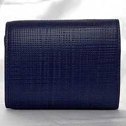 LOEWE Tri-fold Wallet Navy Repeat Anagram 101.88.S26 f-20476 Leather Grained Compact