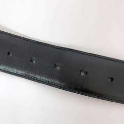 Gucci Belt Black Striped Line 146429 ec-20438 Waist 40mm Leather GUCCI GG Wide Men's
