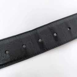 Gucci Belt Black Striped Line 146429 ec-20438 Waist 40mm Leather GUCCI GG Wide Men's
