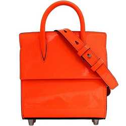 Christian Louboutin 2-way bag Paloma Neon Orange f-20481 Shoulder Patent leather Color Flap Th Mini Compact