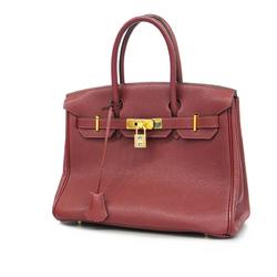 Hermes handbag Birkin 30 □H stamp Togo Rouge H Ladies