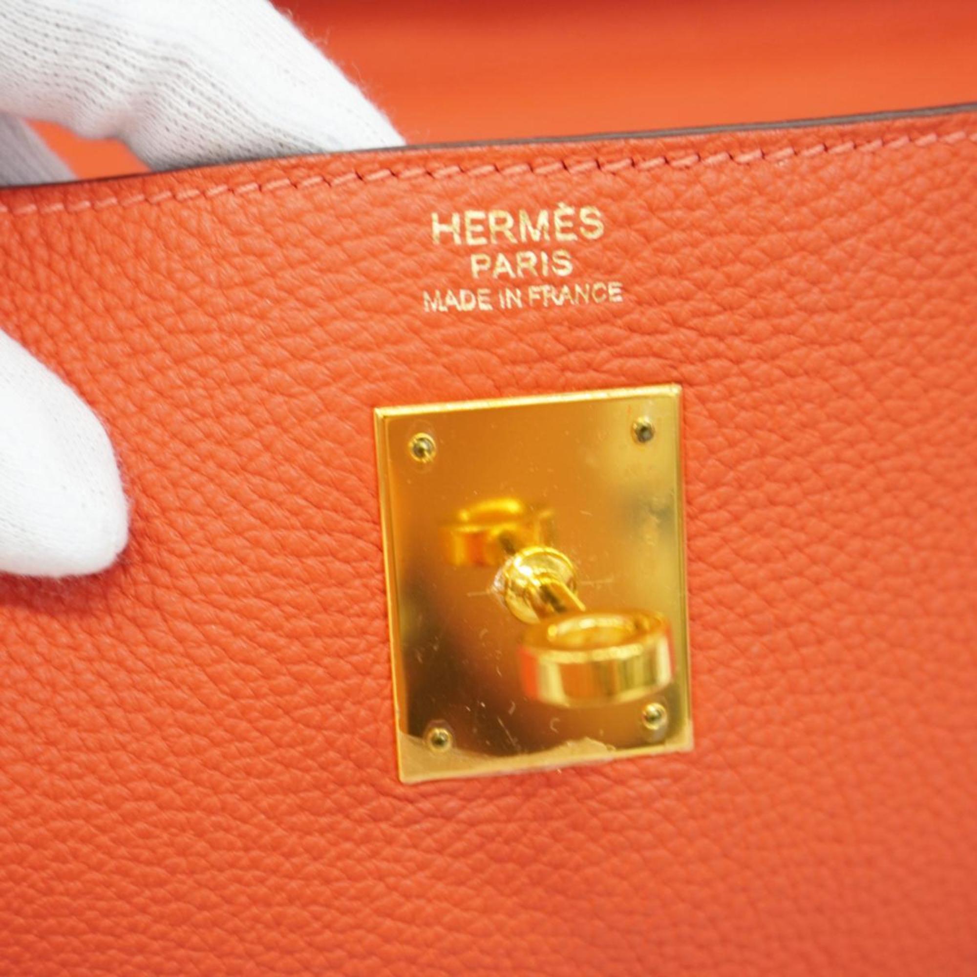 Hermes handbag Kelly 32 □R stamp Togo Rouge Pivoine Ladies