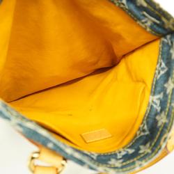 Louis Vuitton Tote Bag Monogram Denim Flat Shopper M95018 Blue Women's