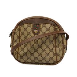 Gucci Shoulder Bag GG Supreme Old Brown Women's