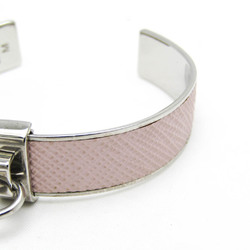 Prada 1IB375 Leather,Metal No Stone Bangle Light Pink,Silver