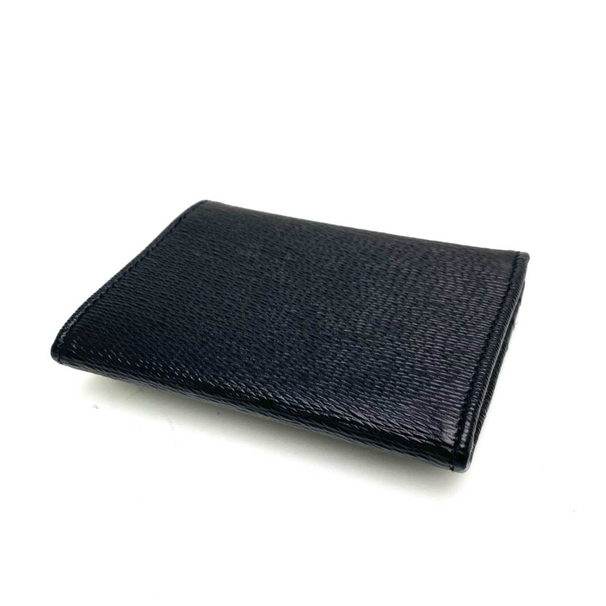 Bvlgari Serpenti Skye Man 282856 Leather Business Card Case Black