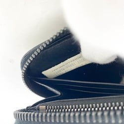 Bottega Veneta Intrecciato 114076 Women,Men Leather Long Wallet (bi-fold) Black