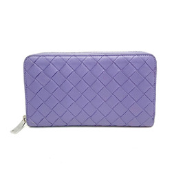 Bottega Veneta Intrecciato Women's Leather Long Wallet (bi-fold) Purple