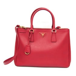 Prada Galleria BN2274 Women's Saffiano Lux Handbag,Shoulder Bag Fuoco
