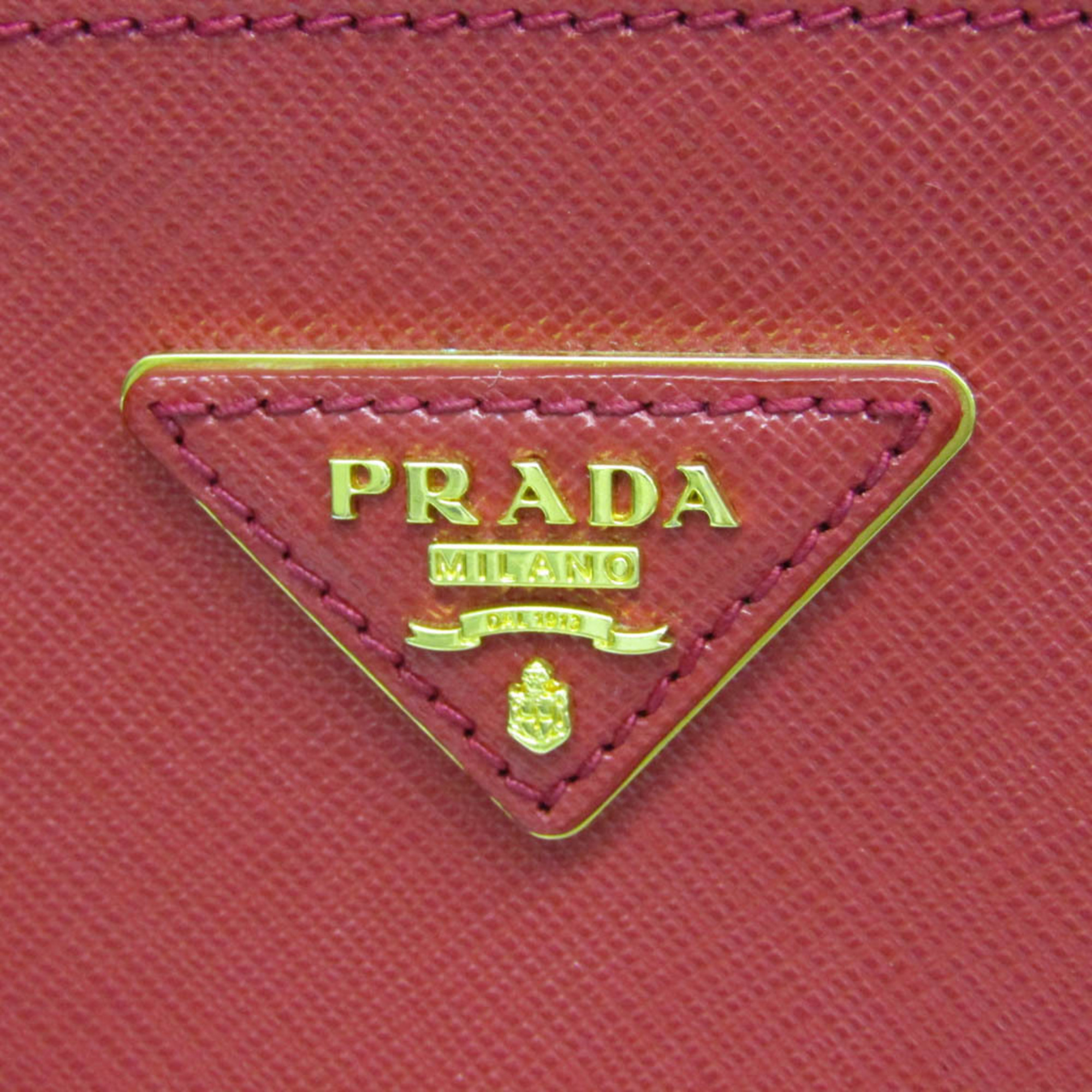 Prada Galleria BN2274 Women's Saffiano Lux Handbag,Shoulder Bag Fuoco