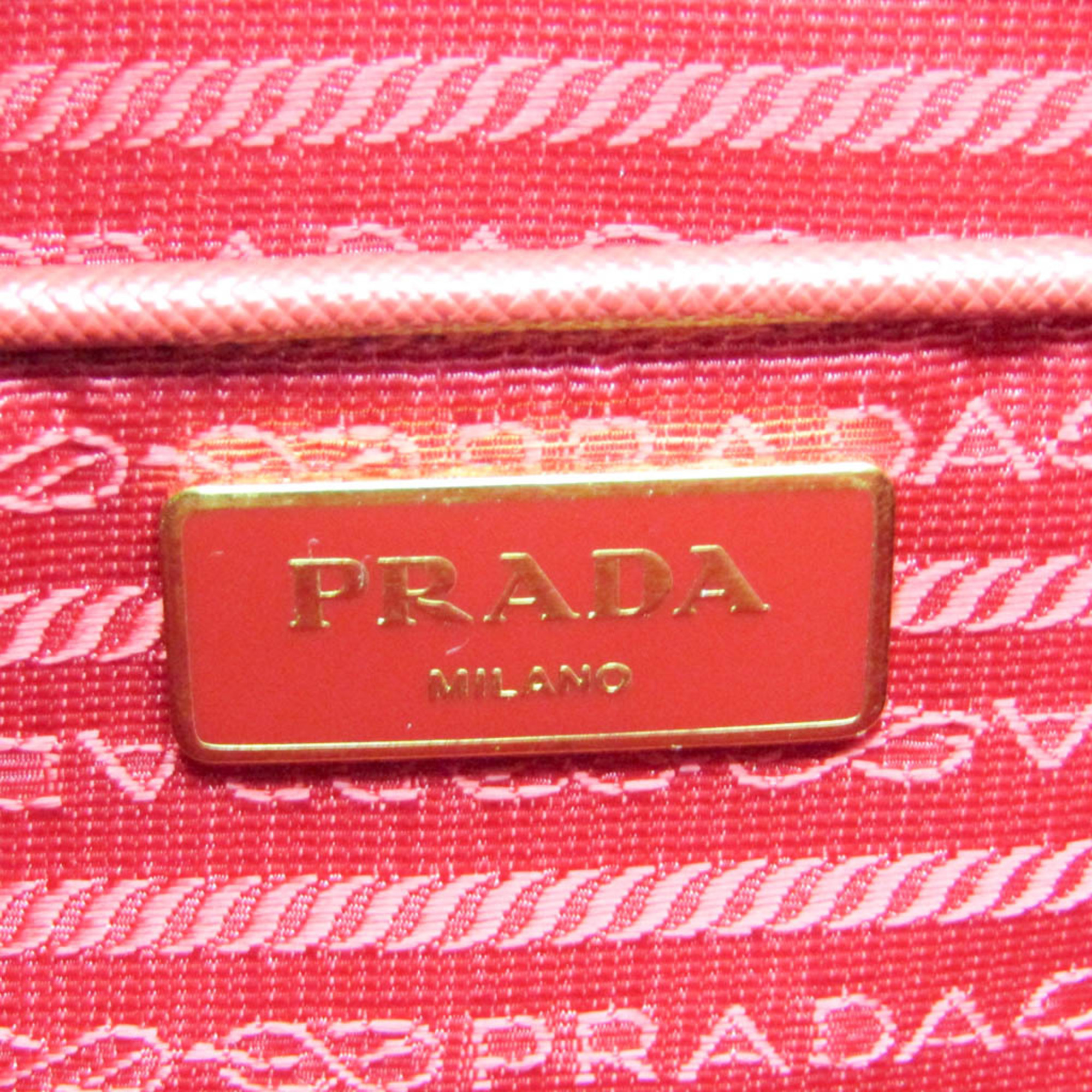 Prada Galleria BN2274 Women's Saffiano Lux Handbag,Shoulder Bag Fuoco