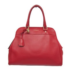 J&M Davidson Women's Leather Handbag Red Color