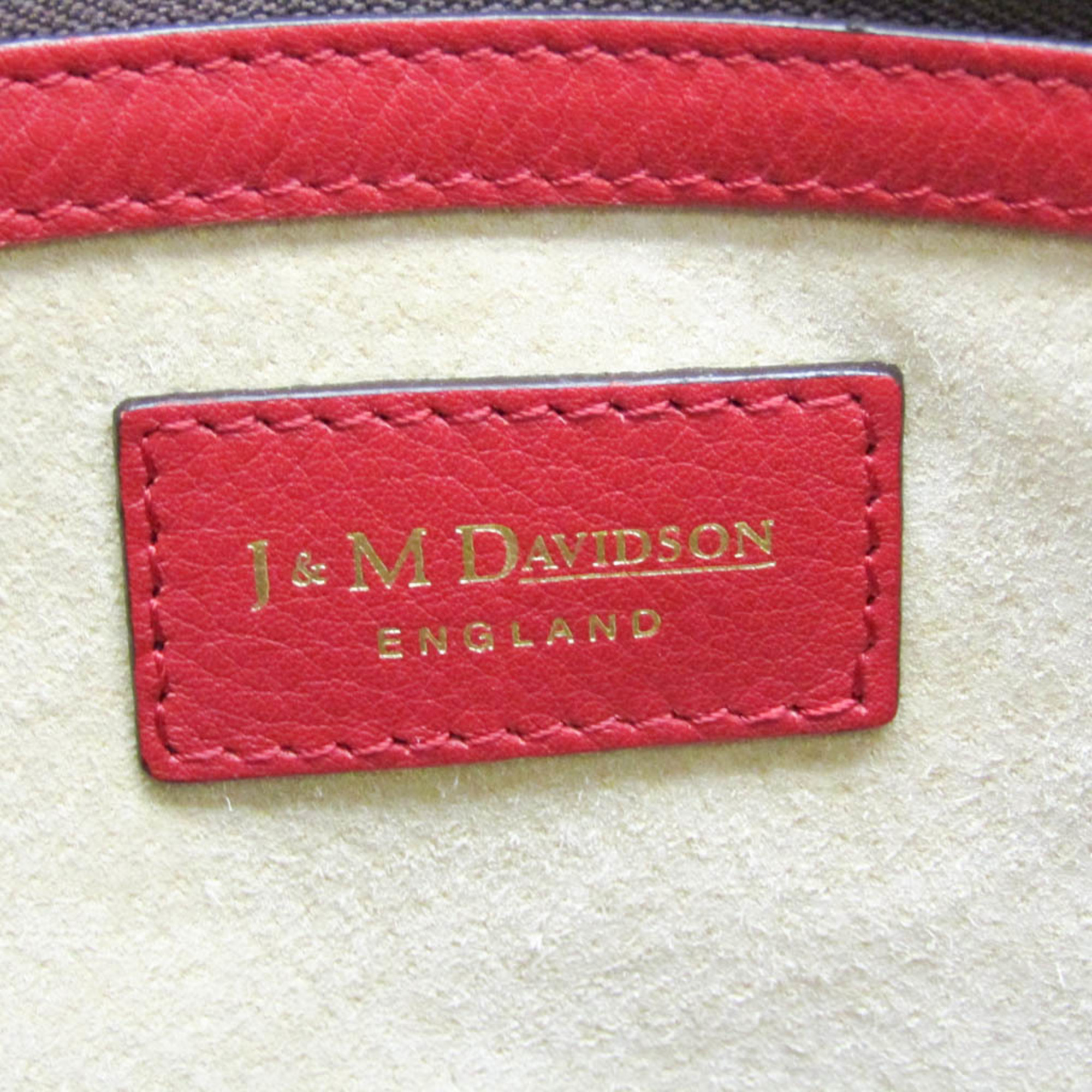 J&M Davidson Women's Leather Handbag Red Color