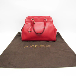 J&M Davidson Women's Leather Handbag Red Color