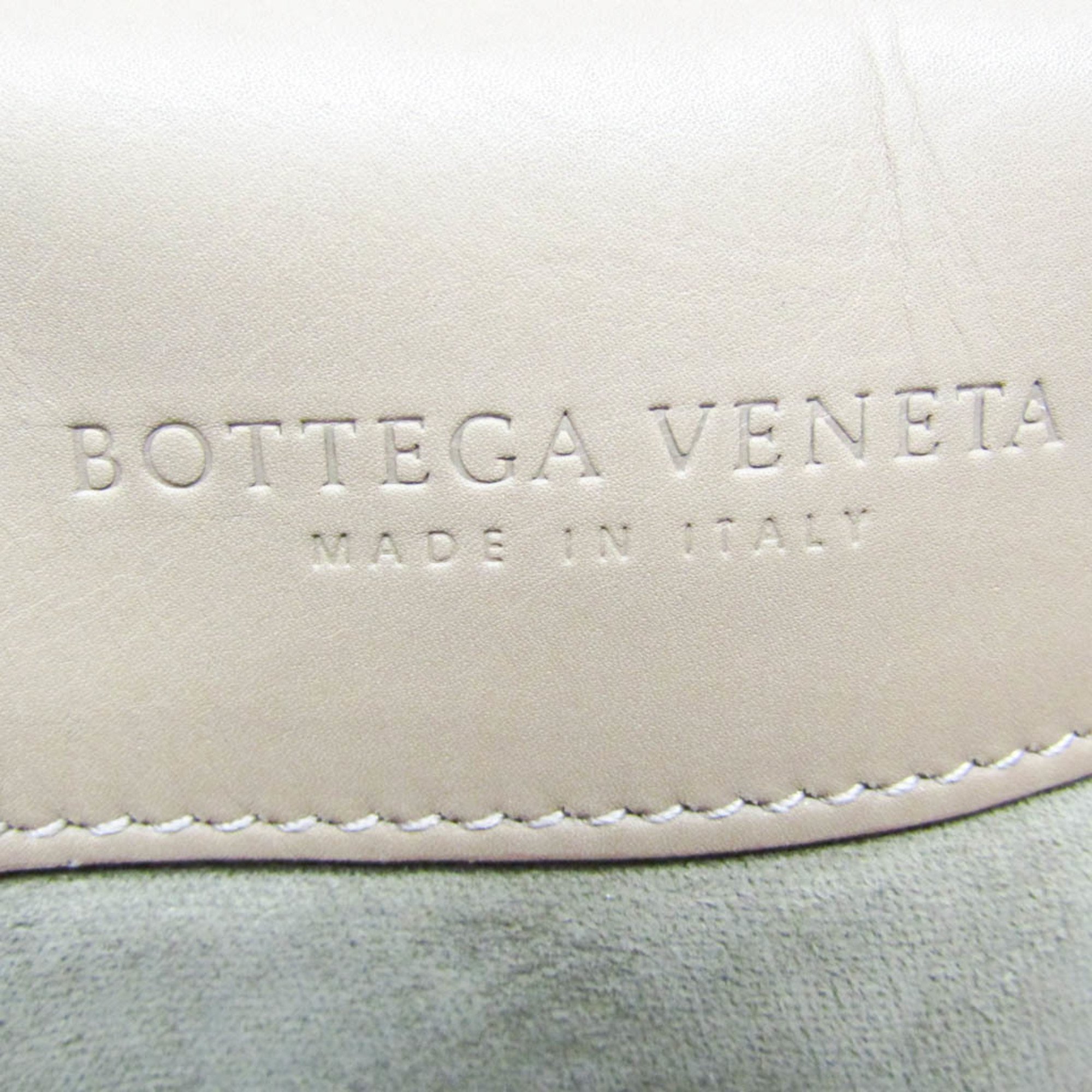 Bottega Veneta Women's Leather Shoulder Bag Pink Beige