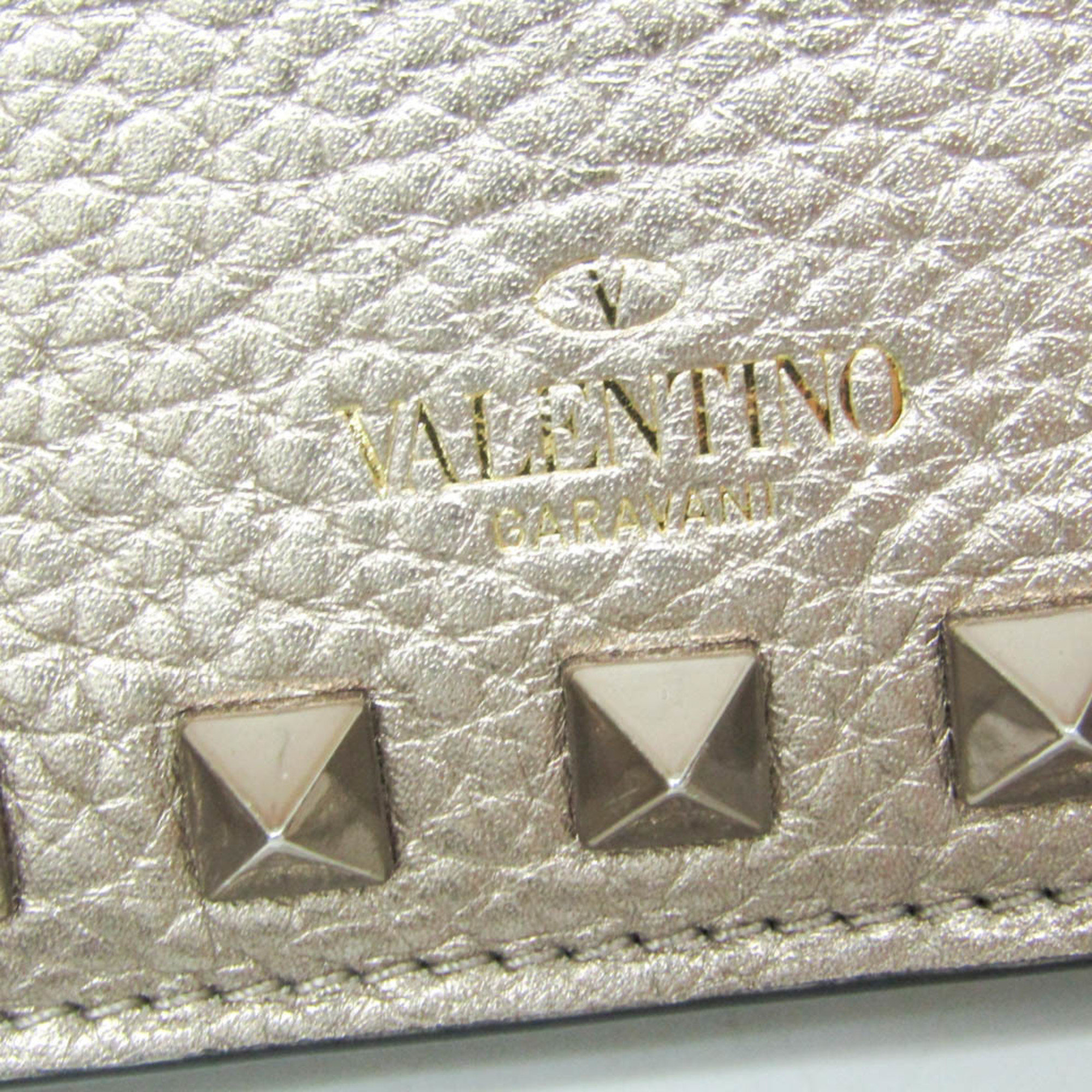 Valentino Garavani Rockstud Mini Women's Leather Clutch Bag,Shoulder Bag Bronze
