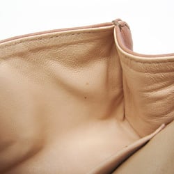 Chloé Ribbon Motif June 3S0321 Women's Leather Shoulder Bag Black,Pink Beige
