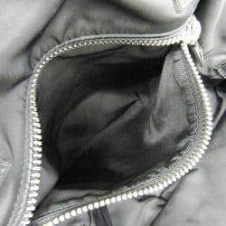 Prada Reversible BR4521 Women's Nylon,Leather Handbag,Shoulder Bag Black,Khaki,Multi-color
