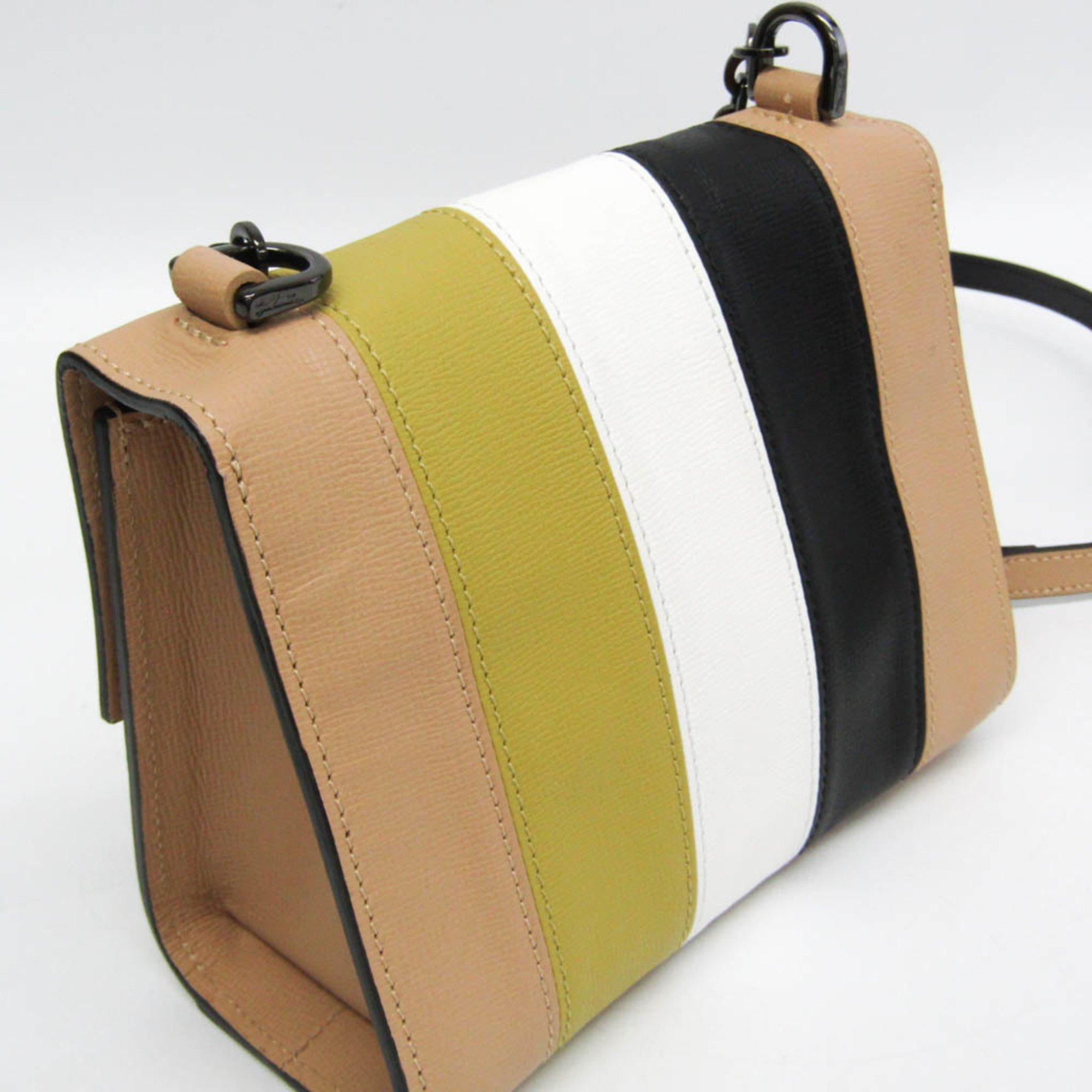 Longchamp 1314906 016 Women's Leather Shoulder Bag Beige,Black,Mustard,White