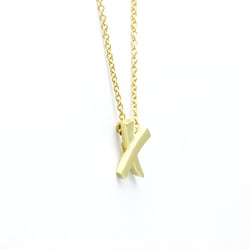 Tiffany X (Kiss) Yellow Gold (18K) No Stone Women's Fashion Pendant Necklace (Gold)